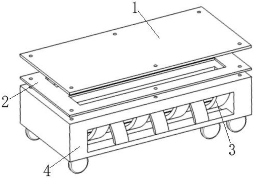 一種仿人體肋骨結構的減震AGV小車
