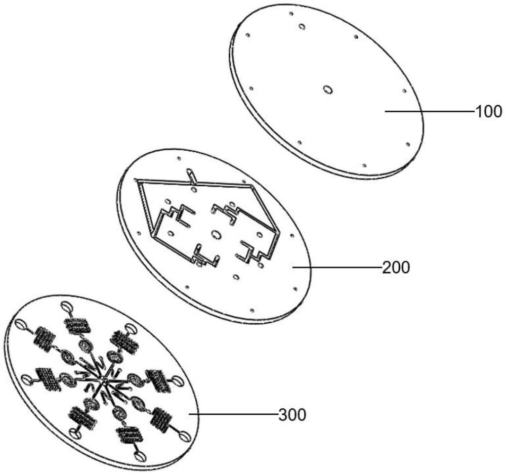 一種基于三層微芯片檢測(cè)的LAMP檢測(cè)芯片及其控制方法